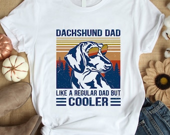 Chemise de chien de papa teckel, cadeau de chemise de papa de chien, chemise de papa pour les amateurs de teckels, papa d’un teckel vintage comme un papa ordinaire mais chemise plus cool