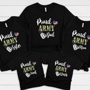 Camisa personalizada / Camisa del Ejército / Regalo del Ejército / Camisa del Papá del Ejército / Camisa de la Mamá del Ejército / Camisa del Ejército Pround / Camisa de la Familia del Ejército / Familia del Soldado