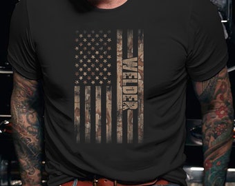 Welder Shirt | Welding Tshirt | Welder Gift | Gifts for Welders | Welder American Flag Gift Welding Shirt