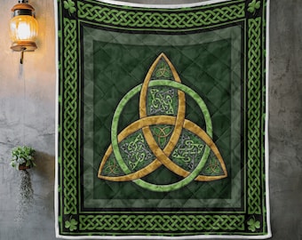 Celtic Quilt , Shamrock Quilt, Celtic Shamrock CLA0710197Q Quilt Blanket Gifts For Birthday Christmas Thanksgiving