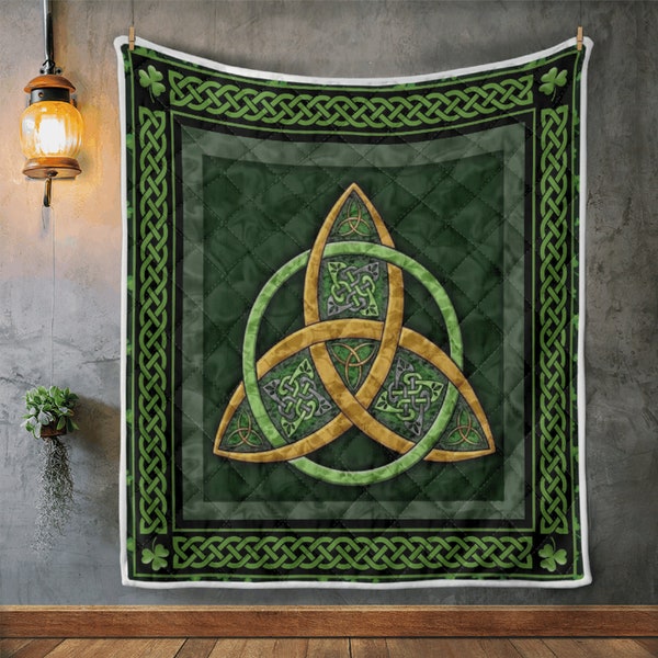 Celtic Quilt , Shamrock Quilt, Celtic Shamrock CLA0710197Q Quilt Blanket Gifts For Birthday Christmas Thanksgiving