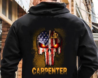 Carpenter Hoodie | Carpenter Shirt | Carpenter T-shirt | Carpenter Gift | Carpenter Sweatshirt / Skull Carpenter Shirt