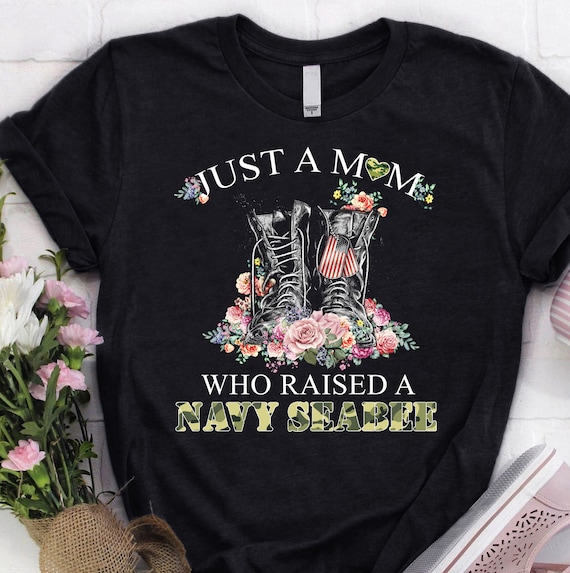 Proud Navy Seabee Mom Christmas Gift T-Shirt Proud Navy Seabee Mom Christmas Gift T-Shirt
