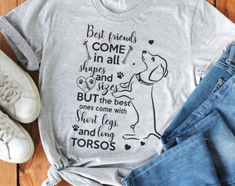 Dachshund Best Friend in All Shapes Shirt | Daschund Shirt | Daschund Lovers T-Shirt| Daschund Gift
