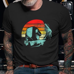 Schweißer Shirt | Schweißen Tshirt | Schweißer-Geschenk-| Geschenke für Schweißer | Schweißer Geschenke lustige Retro Vintage Schweißhelm Silhouette Shirt