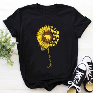 You Are My Sunshine Shirt, Elephant Sunflower, Hippie Shirt, Peace Shirt, Peace Love, Unisex Tee, SweartShirt, Hoddie