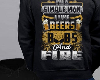 Welder Shirt | Welding Tshirt | Welder Gift | I'm Simple Man I Like Beers Hoodie