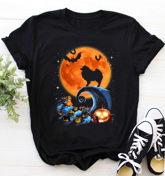 Pomeranian And Moon Halloween T-Shirt Pomeranian And Moon Halloween T-Shirt