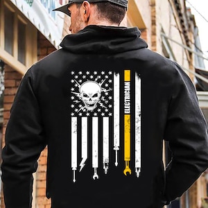 Elektriker Xmas Shirt / Elektriker Hoodie / Elektriker Shirt / Elektriker T-shirt / Elektriker Geschenk / Elektriker USA Flagge Shirt