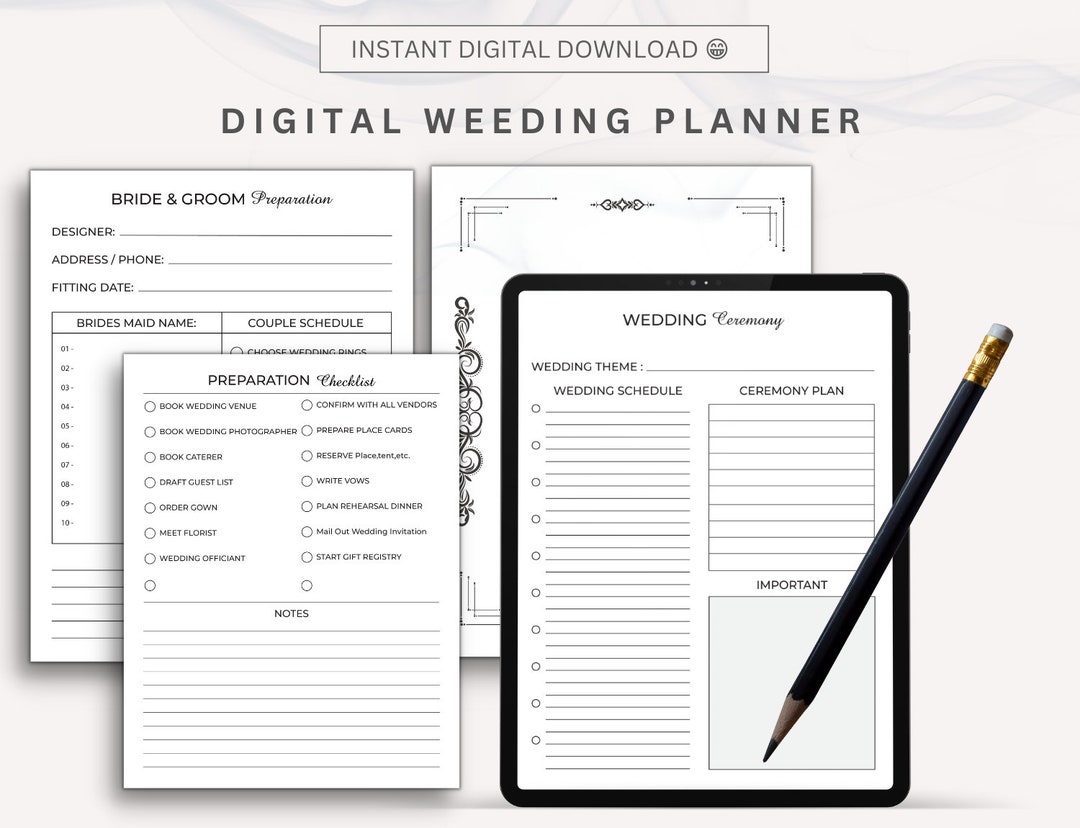 20232024 Wedding Planner Book & Checklist Wedding Planner Etsy