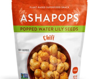 AshaPops Popped Water Lily Seeds Chili 1 oz (4 pack)