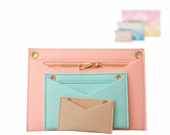 Kit Conversione Borsellino Emily/Portafoglio Sarah In Borsa A Tracolla - Accessorio Con Anelli A D E Inserti In Pelle - Marrone