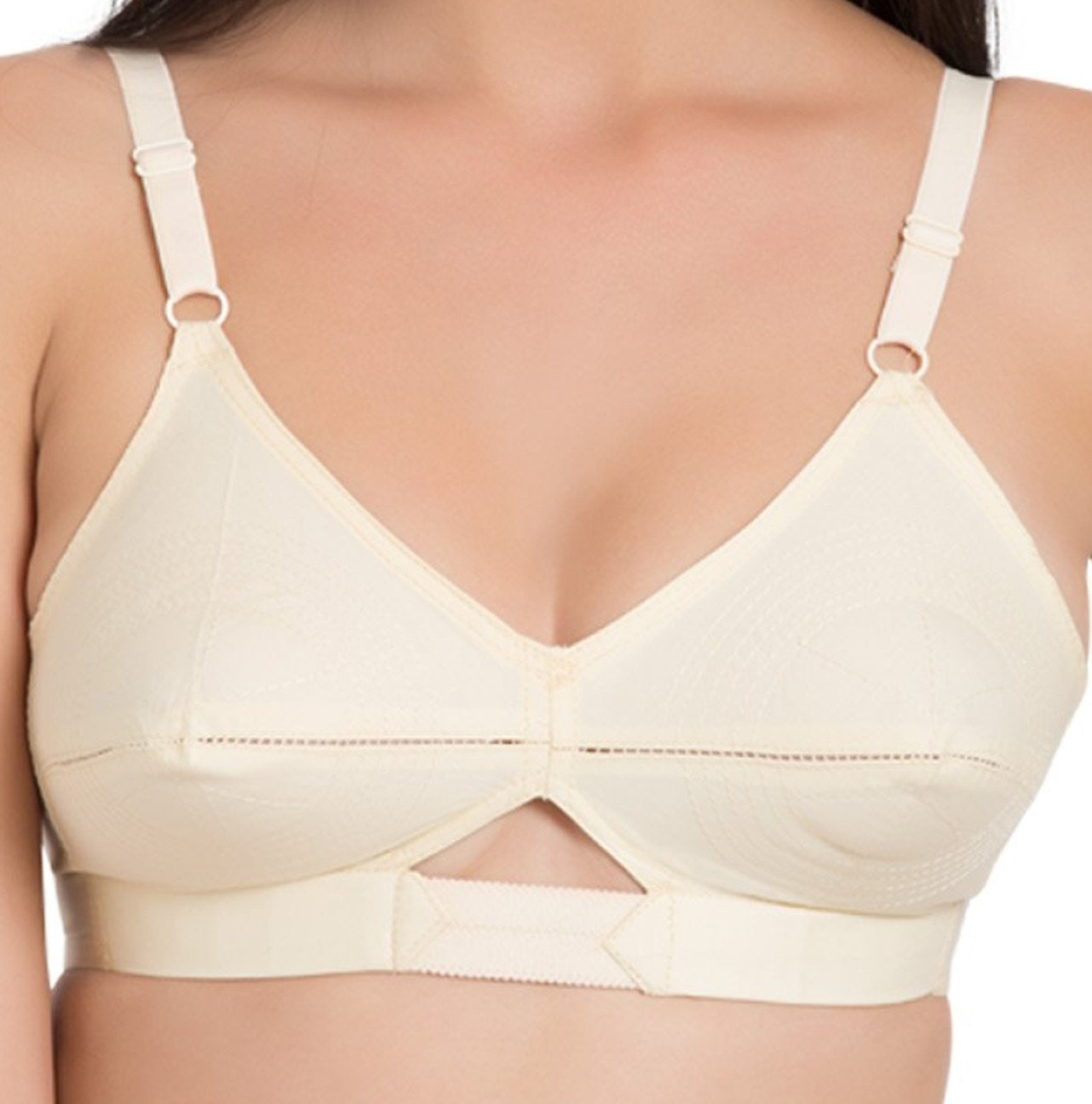 Buy WINSOME Women's Cotton Round Stitch Full Coverage Regular Bra with  Center Elastic, Encircled Bullet Bra (Pack of 3 - White, Black & Beige) (A,  Multicolor(White, Beige & Black), 30) at