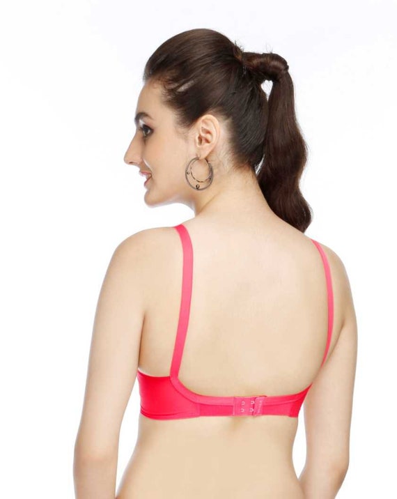 Buy Custom Organic Cotton Bullet Bra Round Stitch Full Coverage Vintage  Cone Pointy Bra, Plus Size 1950's Style Hot Pink Online in India 