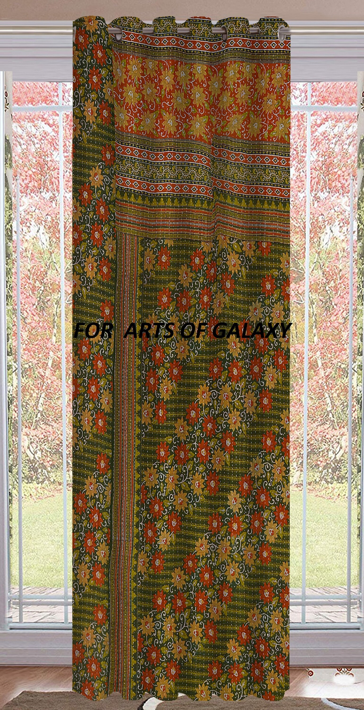 Indian tapestry curtain Hippie curtain mandala curtain window Etsy