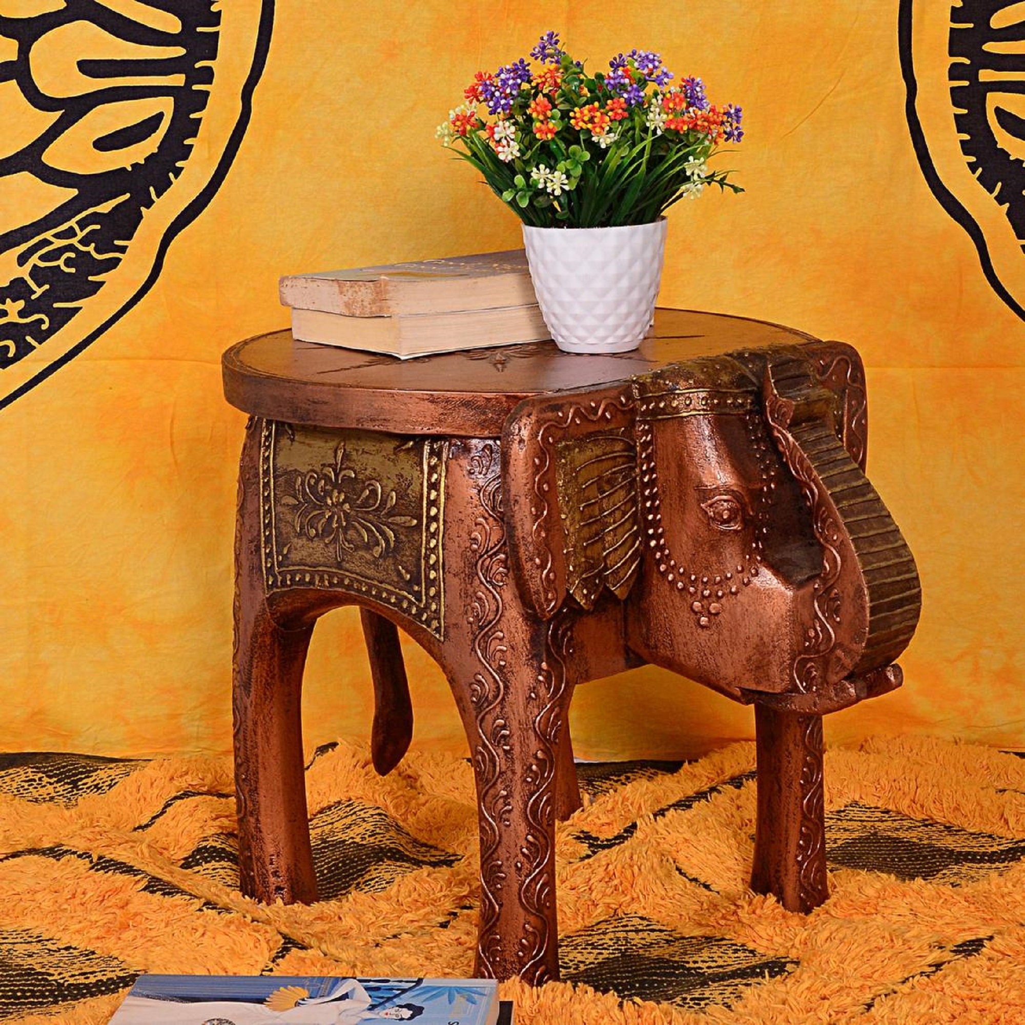 Handmade Wooden Elephant stool elephant stoolwooden Etsy
