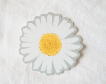 Daisy Sticker: Weatherproof Vinyl Flower Decal (2")