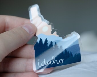Idaho Car Sticker: Mountain Scene Front Adhesive Decal