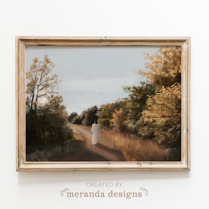 Jesus Christ Art: Neutral Fall Landscape Print (Digital Download)