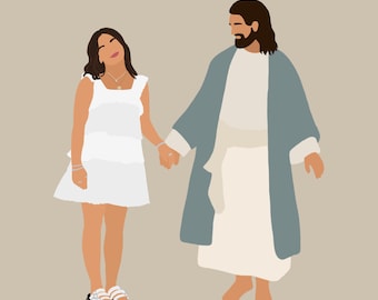 Custom Walking With Jesus Print | Custom with Jesus | Given as Digital