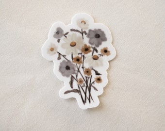 Wildflower Bouquet Sticker: Waterproof Vinyl Daisy Decal