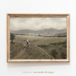 Journey to Bethlehem | Mary and Joseph Journey to Bethlehem | Christmas Nativity Art | Digital Download | Printable Christian Art |