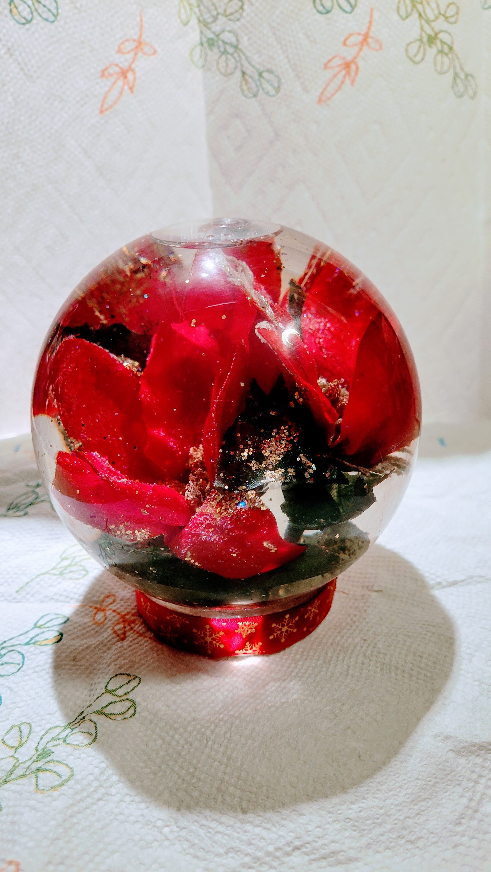 Flowers Water Globes Etsy