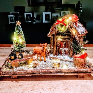 Small Christmas Log cabin