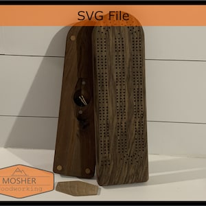 Crib Board SVG-Datei - 3 Spuren - FREE Peg Pocket