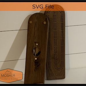 Crib Board SVG-Datei - 2 Spuren - FREE Peg Pocket