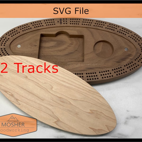 Crib Board SVG File - 2 Tracks