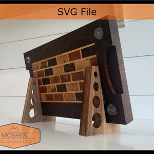 Cutting Board Stand SVG Files - 3 Different Designs