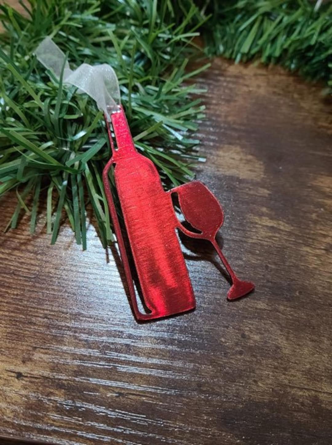 Wine Christmas Ornamentwine Lover Christmas Giftwine Bottle & Wine