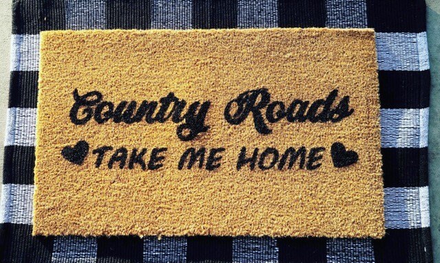 Country Roads Take Me Home Door Mat/ Farmhouse Door Mat/ Cute | Etsy