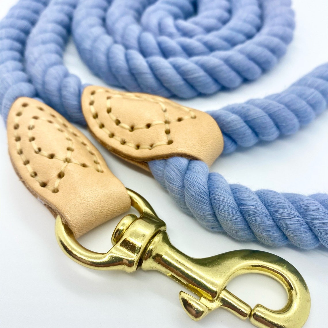 Natural Cotton Pet Rope Collar and Leash Gradient Collar and Etsy