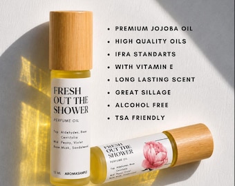 Fresh Out The Shower Perfume Oil | Clean Laundry, Rose Peony Floral Musk (Inspired by Blanche)