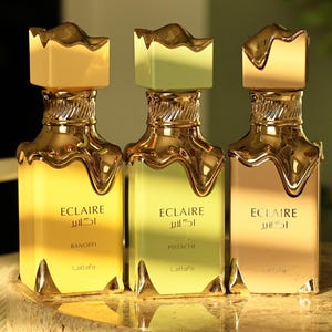 Eclaire Trio Lattafa Perfume Samples | Caramel Banana Pistachio | Gourmand Dessert Discovery Set