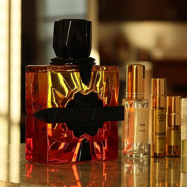 Forbidden Fruit Perfume Sample • Aromatix x French Avenue • Peach Amber Vanilla • Juicy Floral Scent