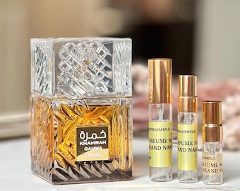 Khamrah QAHWA Lattafa Perfume SAMPLE  1ml, 2 ml, 3ml, 5 ml, 10 ml | Middle Eastern Arab Samples | Travel Size | Gifts for Her/Him