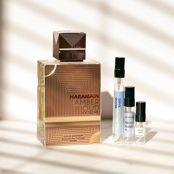 Al Haramain Amber Oud Extreme Gold Edition Extract De Parfum Sample in quality glass atomizer 3ml,5ml,10 ml | Write your name on a bottle