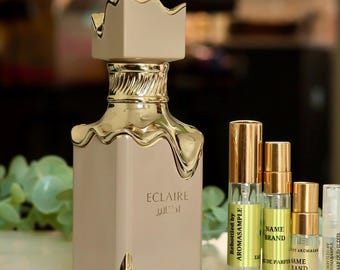 ECLAIRE Lattafa Perfume Sample in 1ml, 2ml, 3ml, 5ml, 10ml | Middle Eastern Arab Bundle | Travel Size | Bianco Latte Twist