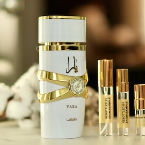 YARA MOI Lattafa Perfume Sample 1ml, 2ml, 3ml, 5 ml, 10ml  | Middle Eastern Arab Sample Bundle | Gifts | Perfect Intense Twist