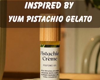 Pistachio Creme Perfume Oil | Gourmand Ice Cream Raspberry Marshmallow | Inspired by Yum Pistachio Gelato