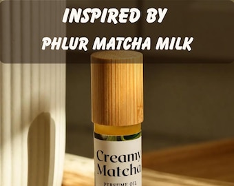 Creamy Matcha Perfume Oil | Gourmand Black Tea Vanilla Musk | Inspired by Matcha Milk