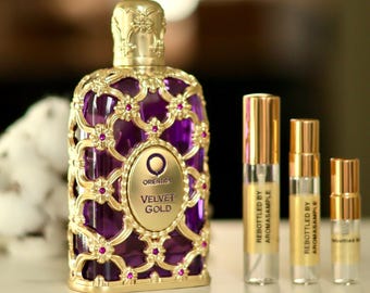 Orientica Velvet Gold Perfume Sample: Middle Eastern Arab Travel Size