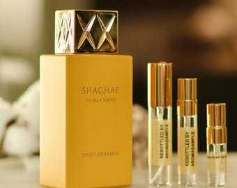Shaghaf Vanilla Toffee Sample • Swiss Arabian Perfume • Dates Coffee Caramel • Gourmand Vanilla