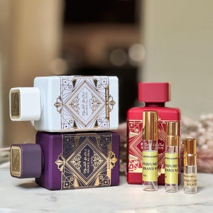 Lattafa Perfume Sample Set: Bad&#39;ee Al Oud, Sublime, Honor & Glory
