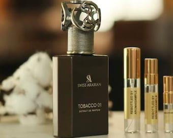 Tobacco 01 Perfume Sample • Arabian Fragrance • Honey Amber Vanilla • Warm Spicy Unisex Scent