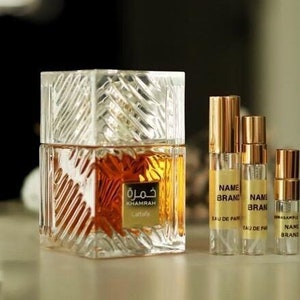 Khamrah Lattafa Perfume Sample: Sweet Oriental Spicy Scent - Travel Size