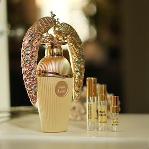 AFEEF Lattafa Perfume SAMPLE in Glass Atomizer 2ml, 3ml, 5 ml, 10ml | Middle Eastern Arab Samples | Travel Size | Gifts